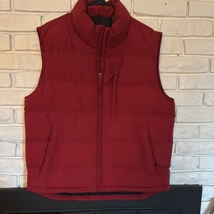 Men's Red Puffer Vest